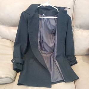 Charcoal Grey Blazer w/ Hood size 10